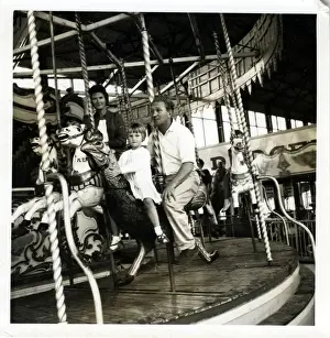 Fairground Prints: Fairground Carousel, Southampton, Hampshire