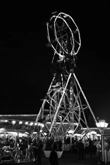 Fairground at night
