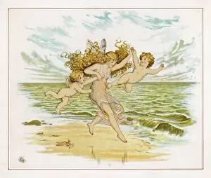 Happily Prints: Fairies on Beach