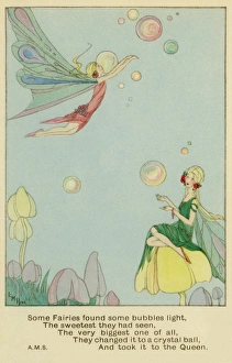 Fairies creating a crystal ball
