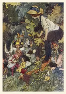 Encounters Prints: Fairies in Garden