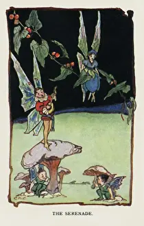 Mandolin Prints: Fairies playing music