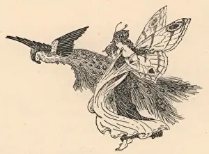 Fairy and peacock
