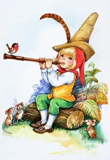 Fairy tale flute player