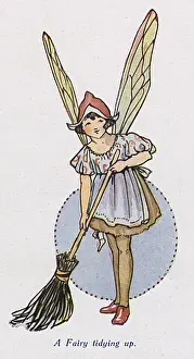 Broom Prints: Fairy tidying up