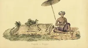 Loincloth Prints: Fakir or fukeer, begging friar