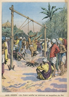 Endurance Gallery: Fakir hanging over a fire, India