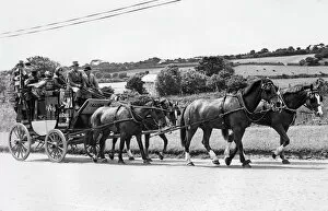 Bowler Collection: Falcon stagecoach at Wadebridge, Cornwall