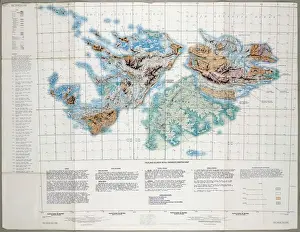Airfields Prints: Falkland Islands Royal Engineer briefing map, 1982