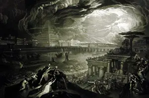 Martin Prints: The Fall of Babylon by John Martin (1789-1854). 1831. Nation