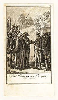 Diplomacy Prints: The fall of Ochakiv Fortress to the Russians, 18th century