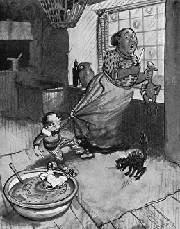 Mixture Gallery: Falling To - and In by H. M. Bateman