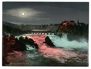 Schaffhausen Prints: The Falls of the Rhine, by Bengal Light, Schaffhausen, Switz