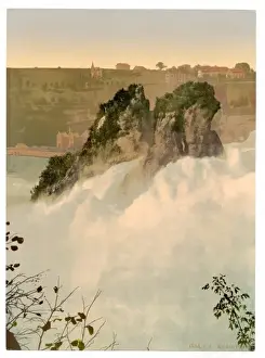 Schaffhausen Prints: The Falls of the Rhine, from the Kanzeli, Schaffhausen, Swit