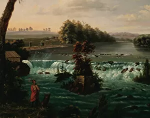 Mississippi Gallery: Falls of Saint Anthony, Upper Mississippi, 1847, by Henry Le
