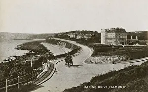 Falmouth Prints: Falmouth, Cornwall - Marine Drive