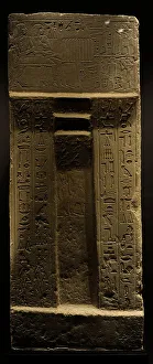 False-door of the Official Dedu-hekenu. From Sakkara. Limest