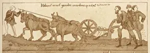 New Images August 2021 Prints: Famers ploughing with oxen