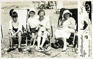 Snaps Prints: Family on the beach at Littlehampton, West Sussex
