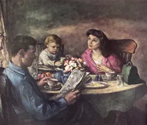 Family Breakfast Scene