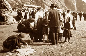 Family on a Devon beach