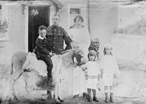 Sleeve Gallery: Family with donkey, Barnsley, West Yorkshire
