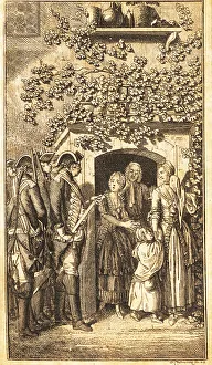 Vicarage Prints: A family evicted from a rural vicarage, 18th century