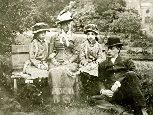 Family of four, parents and two children