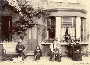 Racquets Prints: Family in Garden