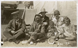 Aunt Collection: Family group on the beach - Paignton, Devon