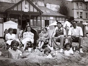 Family group on the beach at Ramsgate Family group on the beach at Ramsgate