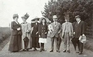 Pinstripe Prints: Family group with dog, Llandrindod, Wales