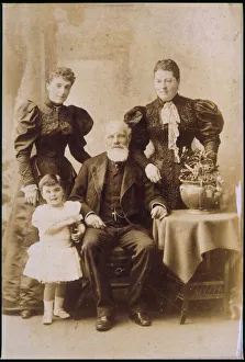 Family group photograph, four generations of women