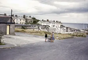 Pram Prints: Family on holiday in Cornwall