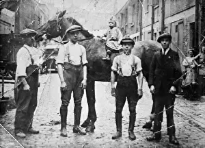 Family with horses, Huntsworth Mews, Marylebone, London