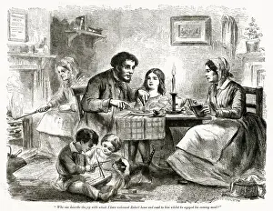 Family mealtime 1858