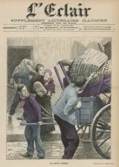 Hand Cart Prints: Family Moving Home