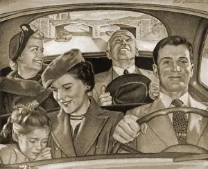Shoulder Prints: Family Road Trip Date: 1950