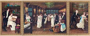Leaded Prints: Family scenes on a New Year card