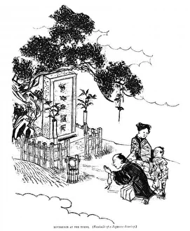 Worshipping Collection: Family at Shrine / 1868