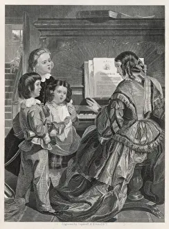 Teaches Prints: Family Sing at Piano