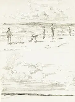 Family on Solent Road Beach, Southbourne