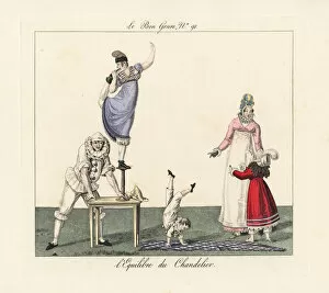Blanket Collection: Family of street entertainers performing in Paris, 1815