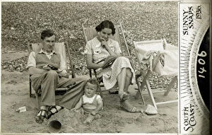 Sandals Collection: A family taking their summer holiday on the South Coast