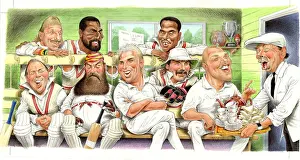 Russell Prints: Famous cricketers