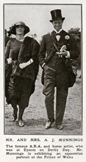 Images Dated 6th August 2018: Famous Equine artist Sir Alfred James Munnings and wife