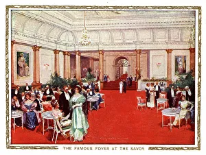 The Famous Foyer at The Savoy Hotel, London