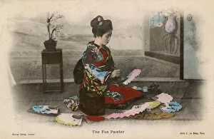 Images Dated 3rd November 2016: The Fan Painter - Japan