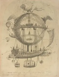 Robertson Prints: Fanciful balloon, La Minerve