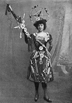 Images Dated 11th April 2016: Fancy Dress - Miss Dora Langroyd as Fireworks